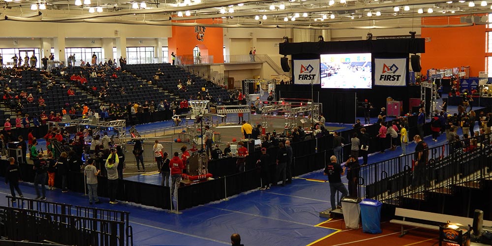 A picture of a competition at RIT.