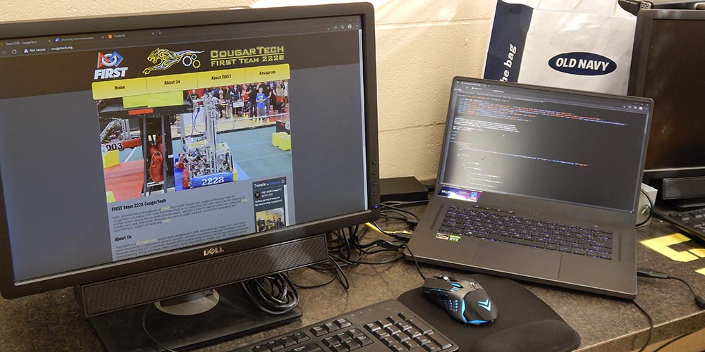 A picture of the website workstation.