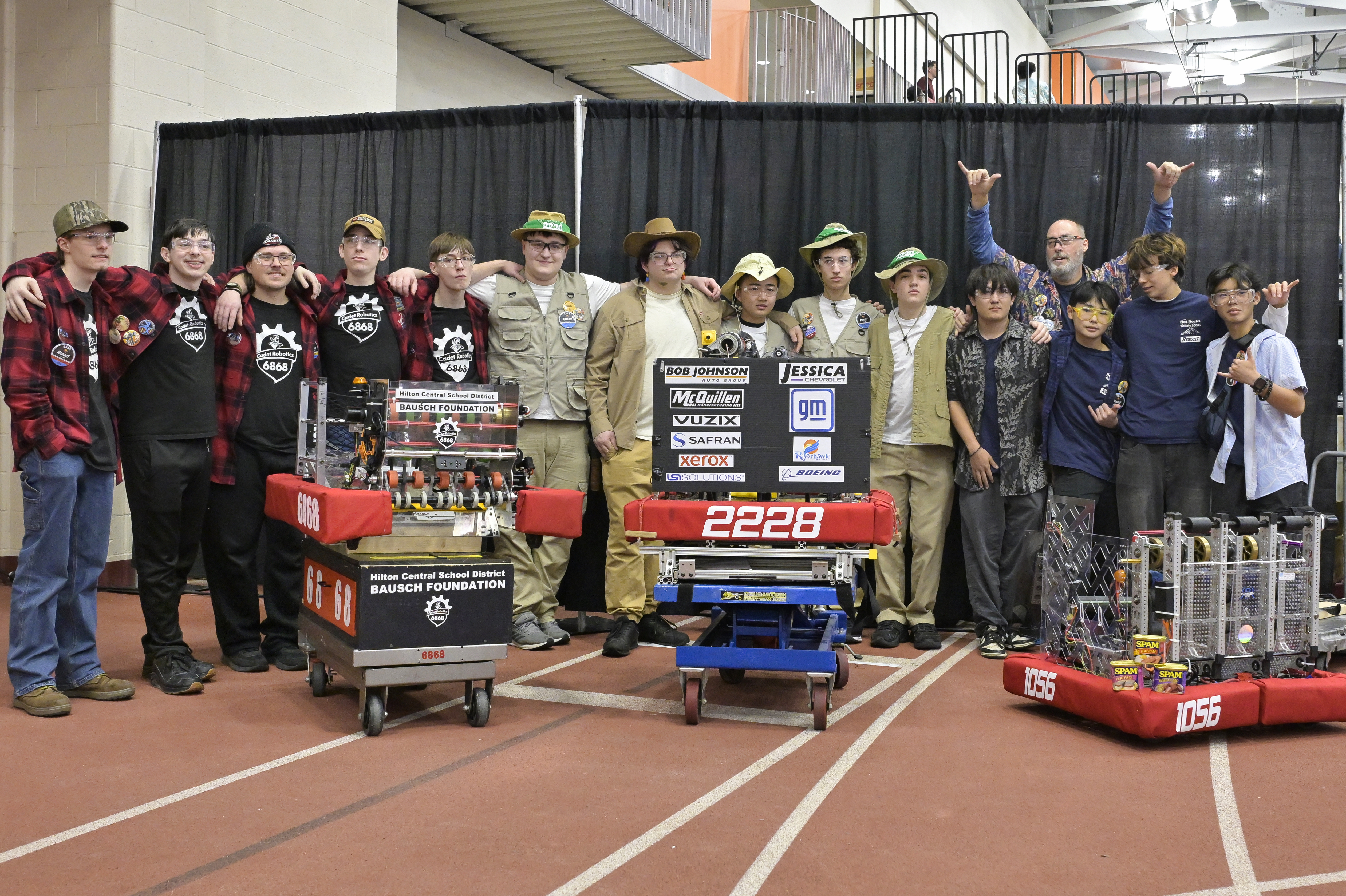 Our team with our alliance for the finals, competition at RIT.