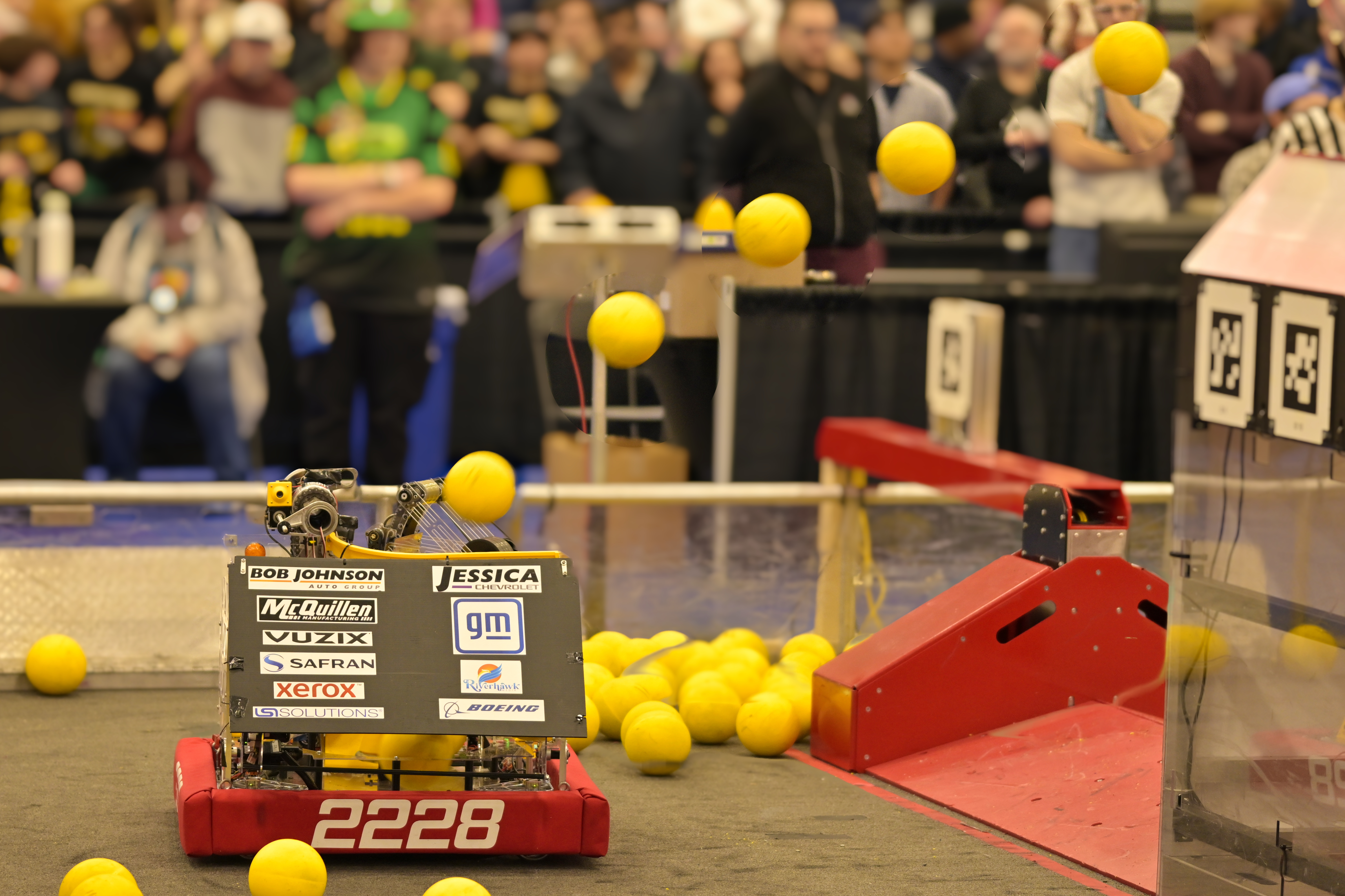 Our robot, Tau, in action at the Finger Lakes Regional