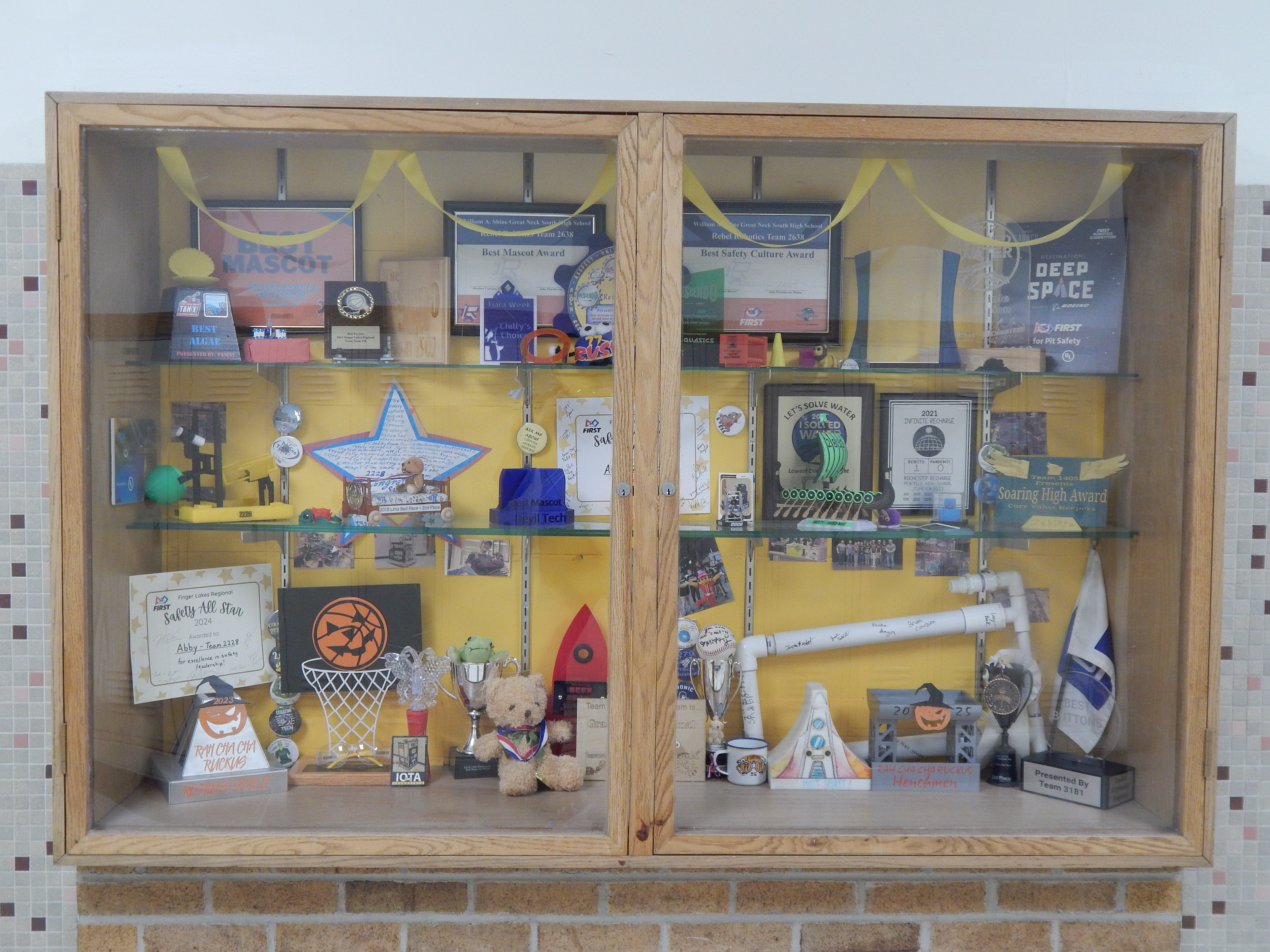 Our team's momento cabinet